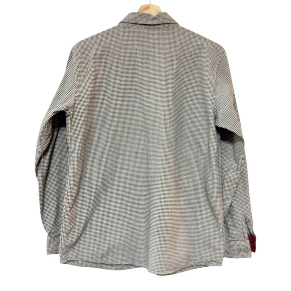 Vintage Cabin Creek Check Holiday Embroidered Floral Pinecones Button Up Top - Picture 2 of 9